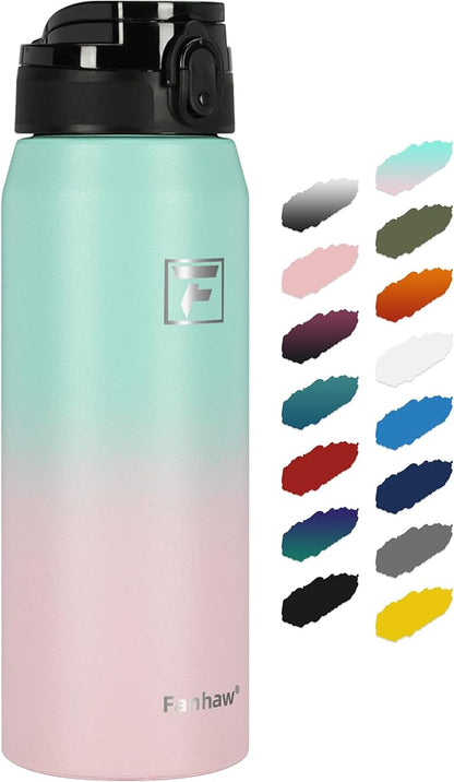 Fanhaw 24 oz Insulated Stainless Steel Water Bottle by FANHAW