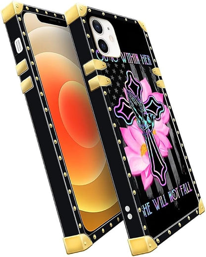 Compatible with iPhone 11 Case, Praying Cross Hands Luxury Golden Decoration - Image 3
