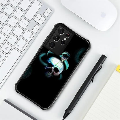 for Samsung Galaxy S21 Ultra Case, Skeleton Winding Snake Pattern Graphic - Image 7