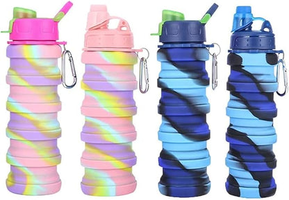 Silicone Collapsible Water Bottles, 16oz（500ml） Portable Foldable Expandable - Image 8