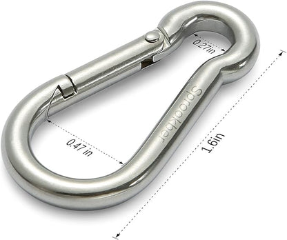 sprookber Stainless Steel Carabiner Spring Snap Hook - Image 2