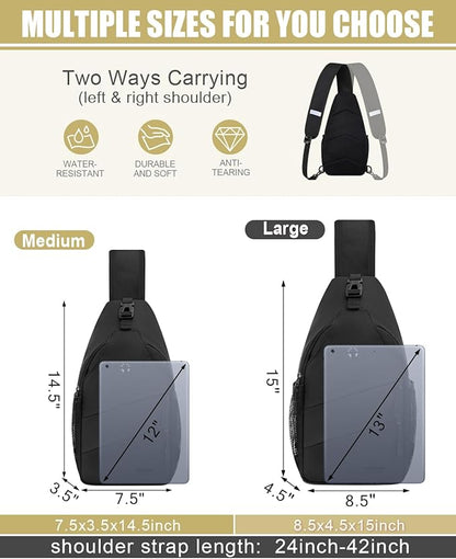 Pritent Crossbody Bags for Women Men Trendy Sling Bag Backpack Casual Chest Bag - Image 2