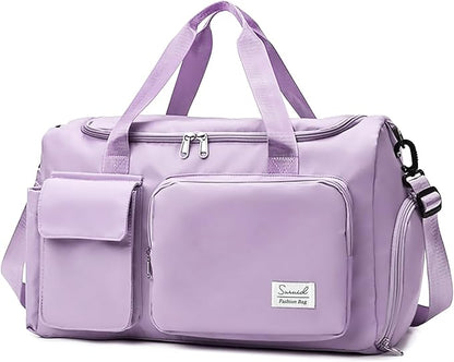 Suruid Travel Duffel Bag with Shoes Compartment Sports Gym Bag with Dry Wet by SURUID