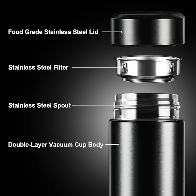 PARACITY Insulated Water Bottle, 17 oz Stainless Steel Water Bottles, Double - Image 3