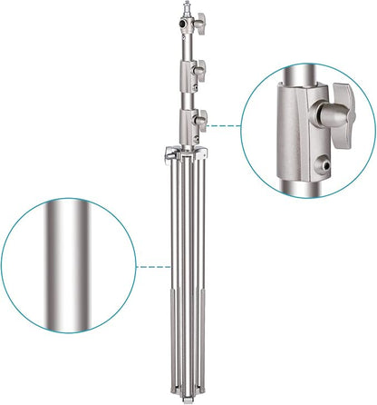 NEEWER 102"/2.6m Stainless Steel Light Stand, Spring Cushioned Heavy Duty - Image 6