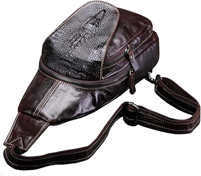 Leather Sling Bag Crossbody Backpack - Image 4