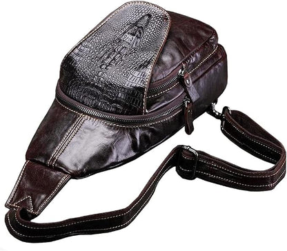 Leather Sling Bag Crossbody Backpack - Image 4