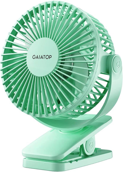 Gaiatop Portable Clip on Fan Battery Operated, Small Powerful 3 Speed Quiet by GAIATOP