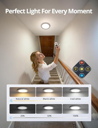 Combuh Battery Operated Shower Light Waterproof Inside, Rechargeable Motion - Image 7