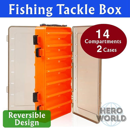 Fishing Tackle Box Set – 2-Pack Double-Sided Reversible Lure Organizer - Image 2