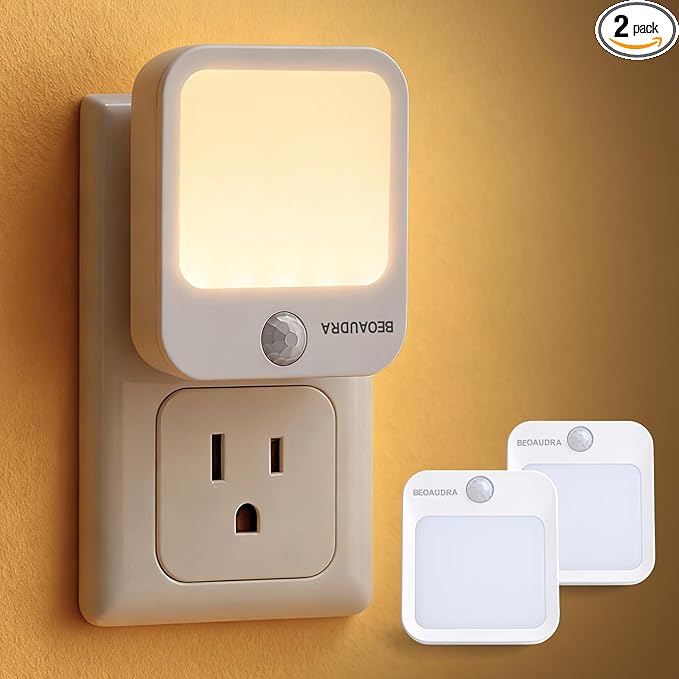 Motion Sensor Night Light Plug in, Dimmable Warm White Motion Activated LED by Unknown