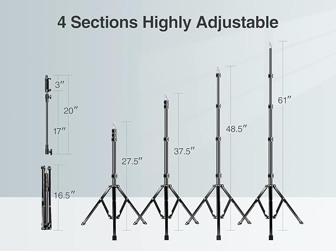 Elitehood 81" Tall Flexible Tripod Stand - Image 3