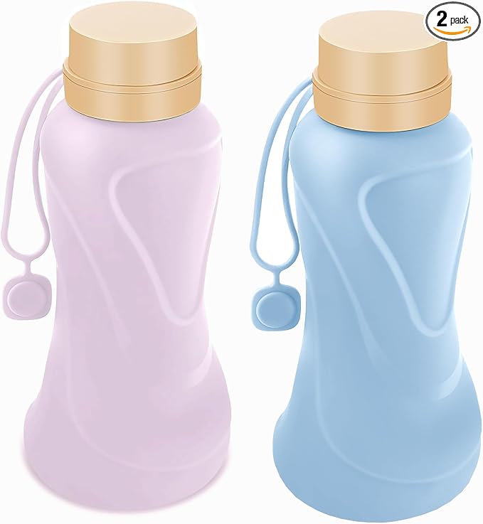 Collapsible Water Bottles 2 Pack, Leak Proof by HighQualityBetterLife