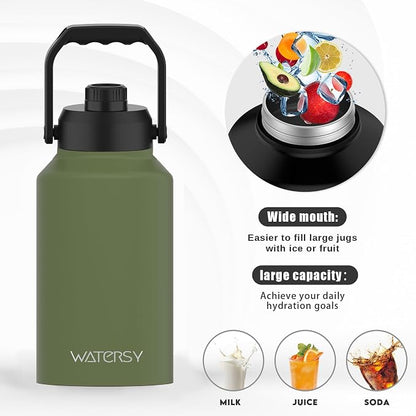 WATERSY 2/3 Gallon Water Bottle Insulated, BPA Free&Leak Proof, 87oz Stainless - Image 5
