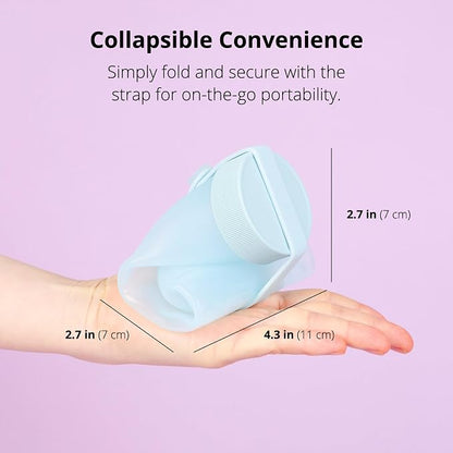 BLUE GINKGO Collapsible Water Bottle – Lightweight, Foldable Silicone Bottles - Image 3