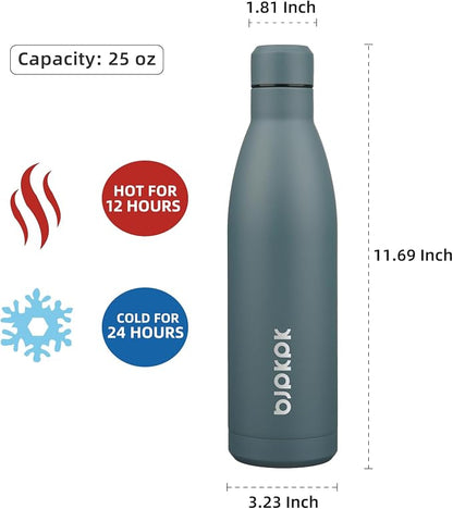 BJPKPK 25oz Insulated Water Bottle Double Wall Vacuum Insulated Stainless Steel - Image 2