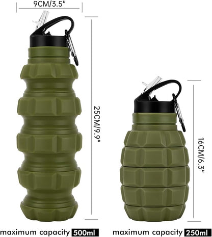 QiCheng&LYS Collapsible Water Bottle Sports Bottle 19.5OZ/580ml Travel Water - Image 2