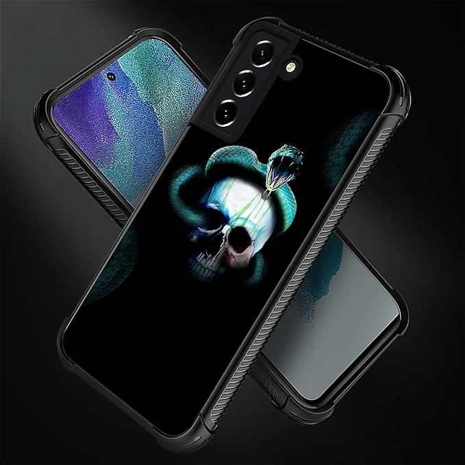 for Samsung Galaxy S21 FE Case, Skeleton Winding Snake Pattern Graphic Design - Image 5