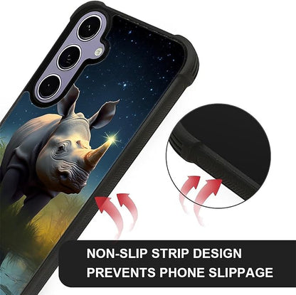 for Samsung Galaxy S24 S25 Case, Rhino Water Marshes Pattern Graphic Design - Image 4