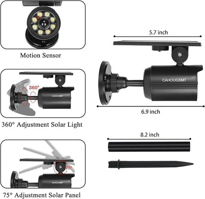 Solar Motion Lights Outdoor 2000LM Security Flood Lights IP67 Waterproof Spot - Image 7