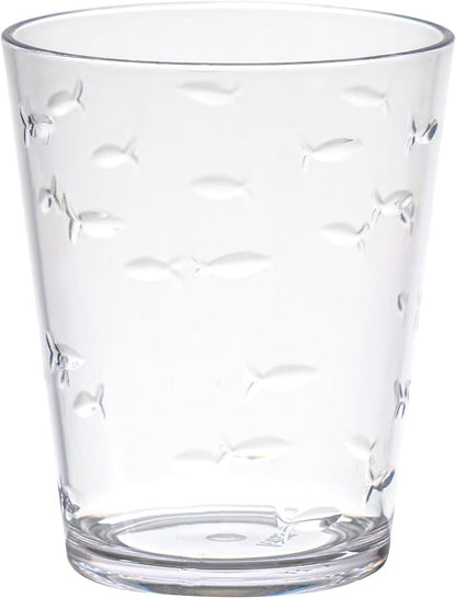 KLIFA- CHARLESTON- 16.5 oz, Acrylic Fishing Tumbler, School of Fish Drinking by KLIFAHome