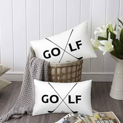 Black Golf Clubs Pillow Covers 12 X 20 Sports Themed Decor Symbol Golf Set of 2 - Image 6