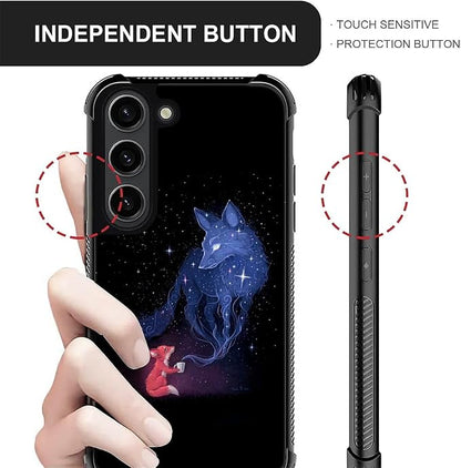 for Samsung Galaxy S23 Plus Case, Galaxy Fox Wolf Pattern Graphic Design Girl - Image 6