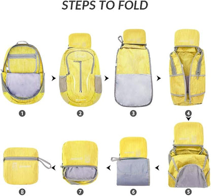 ZOMAKE 25L Ultra Lightweight Packable Backpack, Foldable Hiking Backpacks Water - Image 6