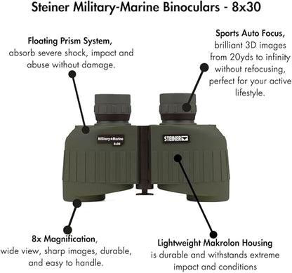 Steiner Military-Marine 8x30 Binoculars – Professional Grade High-Contrast - Image 2