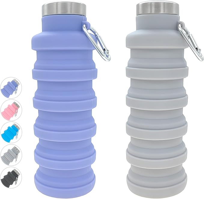 YCT Collapsible Water Bottle 17oz（500ml），Travel Portable Sport Water by YCT