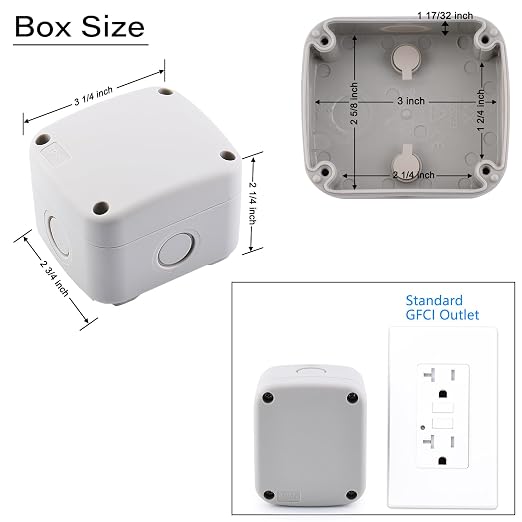 Nineleaf Waterproof Junction Box, IP66 Weatherproof Electrical Project Boxes - Image 7