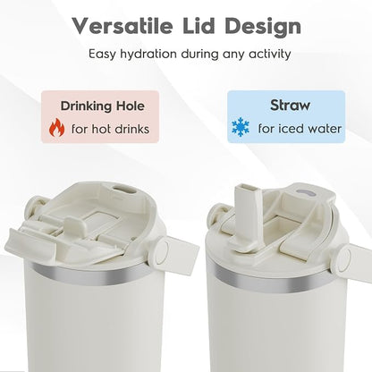 Navigate 30 oz Tumbler with Handle and Straw Lid, Twist On Lid and Flip Up Straw - Image 2
