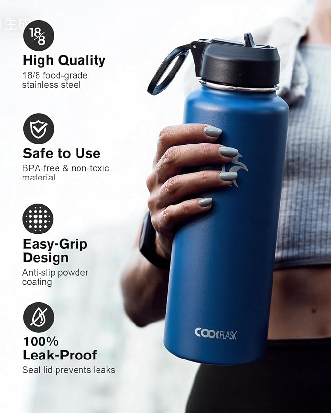 Coolflask Water Bottle 40 oz Insulated - Image 3