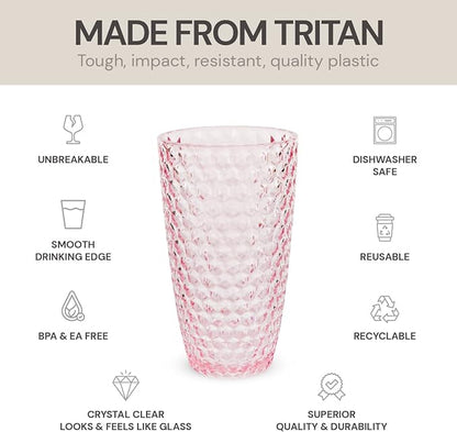BELLAFORTE Shatterproof Tritan Plastic Tall Tumbler, 19oz - Image 3