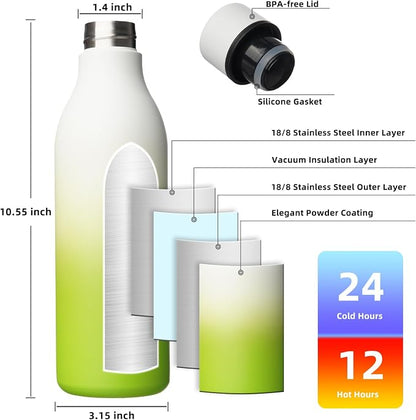BJPKPK Insulated Water Bottles, 25 oz Stainless Steel Metal Water Bottle - Image 3