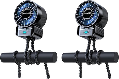 2 Pack Multifunctional Portable Stroller Fan 4 Speed 6600rpm High Speed Usb by AaoLin