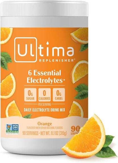 Ultima Replenisher Daily Electrolyte Powder Drink Mix – Sugar Free – Orange by UltimaReplenisher