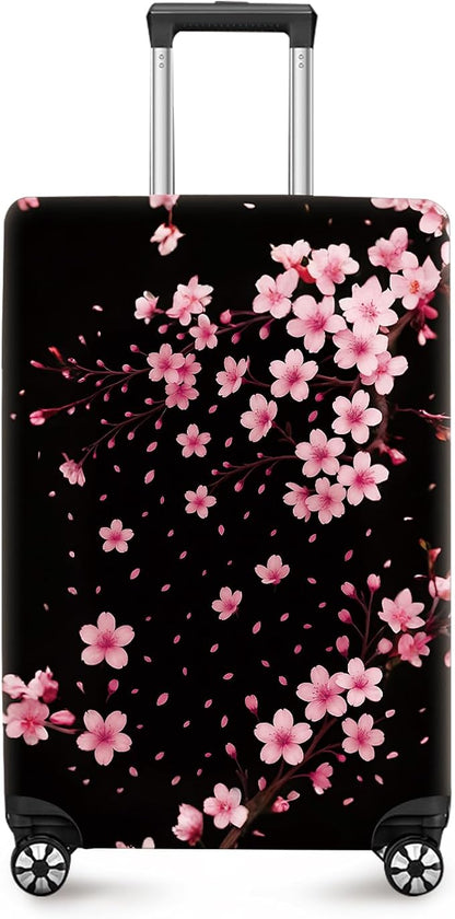 ANNA QUEEN Cherry Blossom Luggage Cover, Elegant Pink Sakura Design Suitcase by ANNAQUEEN