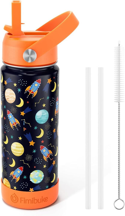 Fimibuke Kids Insulated Water Bottle, 18oz BPA FREE 18/8 Stainless Steel Kids by Fimibuke