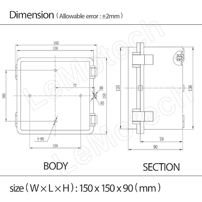 Junction Box, ABS Plastic IP65 Waterproof Dustproof Universal Electrical - Image 8