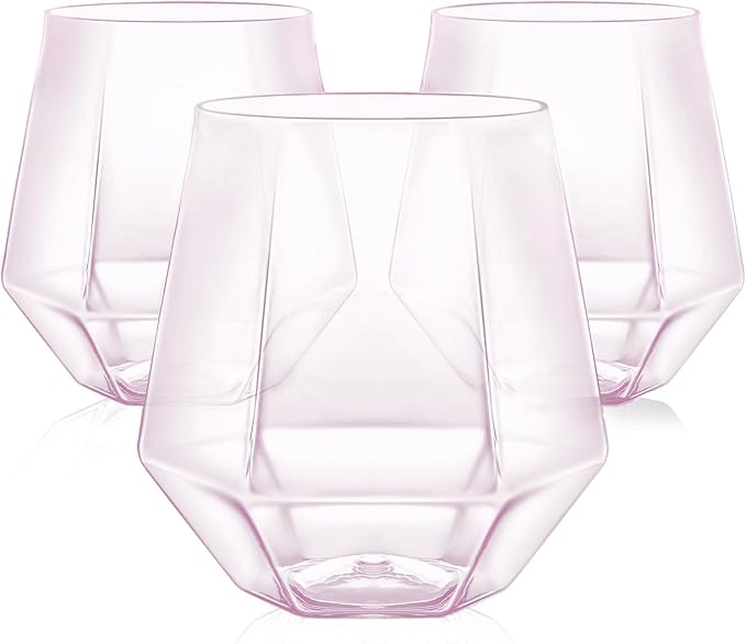 Maaacute 40 Pack Plastic Stemless Wine cocktail Whiskey Champagne Glasses by Maaacute