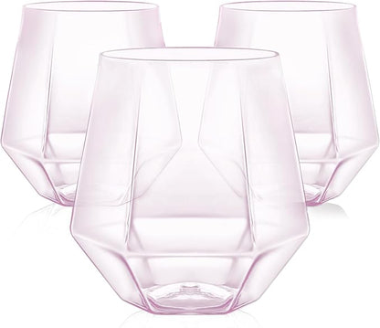 Maaacute 40 Pack Plastic Stemless Wine cocktail Whiskey Champagne Glasses by Maaacute