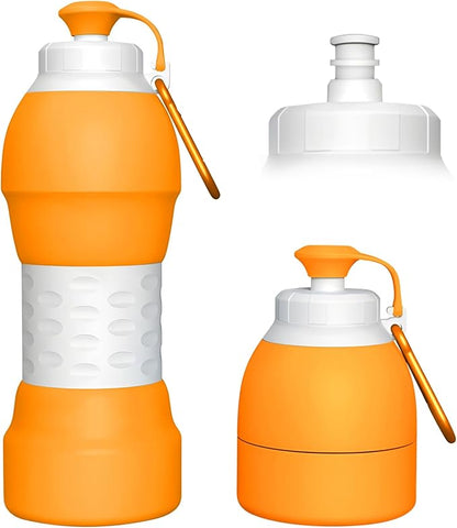 Collapsible Lightweight 20oz Water Bottle, Food-Grade Silicone BPA Free by Unknown