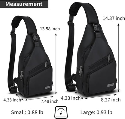AMJ Crossbody Sling Bag Men Women, Casual Shoulder Backpack, Chest Daypack - Image 2