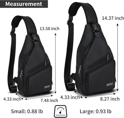 AMJ Crossbody Sling Bag Men Women, Casual Shoulder Backpack, Chest Daypack - Image 2