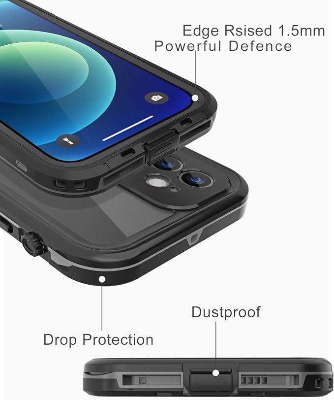 Design for iPhone 12 Waterproof Case, Full Body Shockproof & Dustproof Case - Image 4