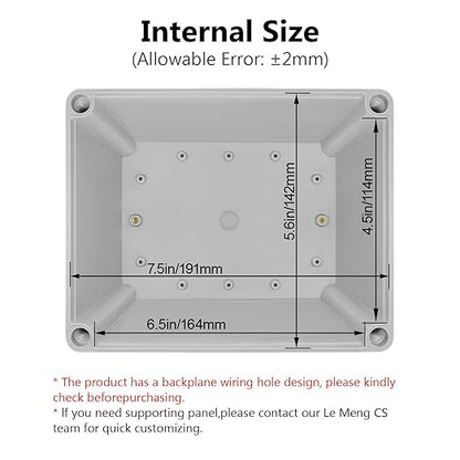 LeMotech IP67 Waterproof Junction Box ABS Plastic Project Box Dustproof - Image 3
