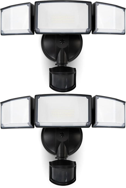 LUTEC 2 Pack 72W 7500LM LED Security Lights Motion Sensor Light Outdoor by LUTEC