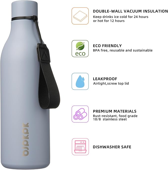 BJPKPK Insulated Water Bottles, 25 oz Stainless Steel Metal Water Bottle - Image 2