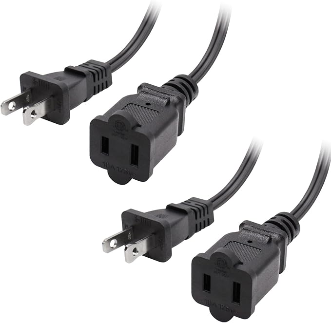 3 Ft Extension Cord, US Male/Female Power Cable by Yeatel
